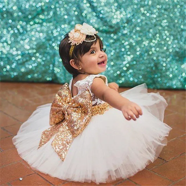 
Wholesale birthday wedding party wear flower girl princess dresses for baby girls 
