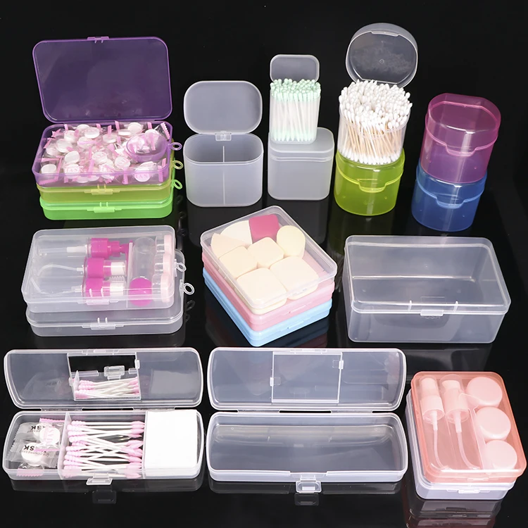 SUNSHING Plastic Face Towel Case Powder Puff Storage Box Travel Bottles Set Case Beauty Blender Holder Makeup Gift Set Case