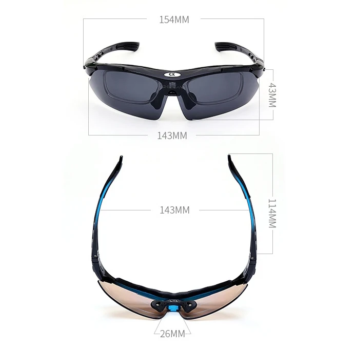 5pcs Fishing sunglasses fishing polarized sunglasses cycling sunglasses unisex sport glasses  men sports  lenses