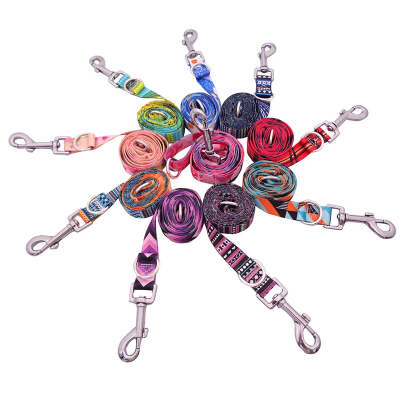 Factory Price Polyester Nylon Pet Cat Dog Outdoor Walking Training Traction Rope Leads Leash accessories pet