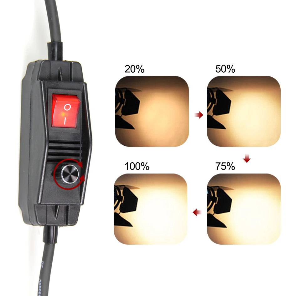 Alumotech Dimming 650w Fresnel Tungsten Spot Studio Video Projector Lights Tungsten Spotlight Lighting White Body Lamp