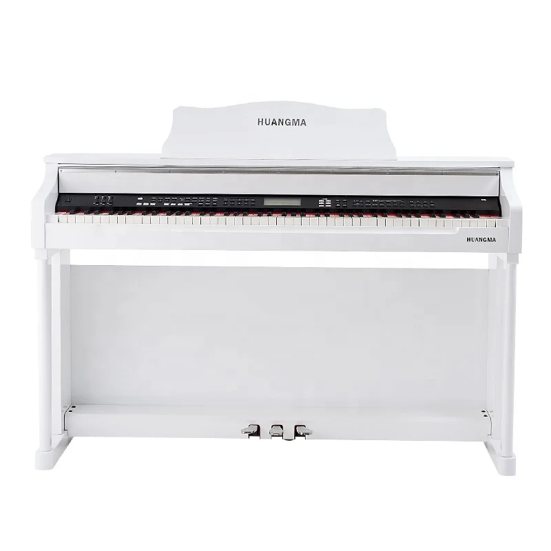 88 Keys Bluetooth Function White Polish Upright Digital Piano