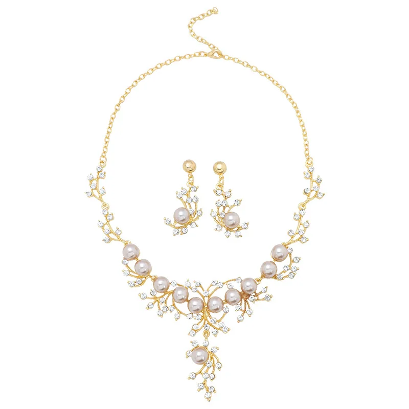 Luxury Necklace and earring set Designer Earrings for Women  Side Ball  Necklace Ear Party Earring Necklace Jewelry Gift