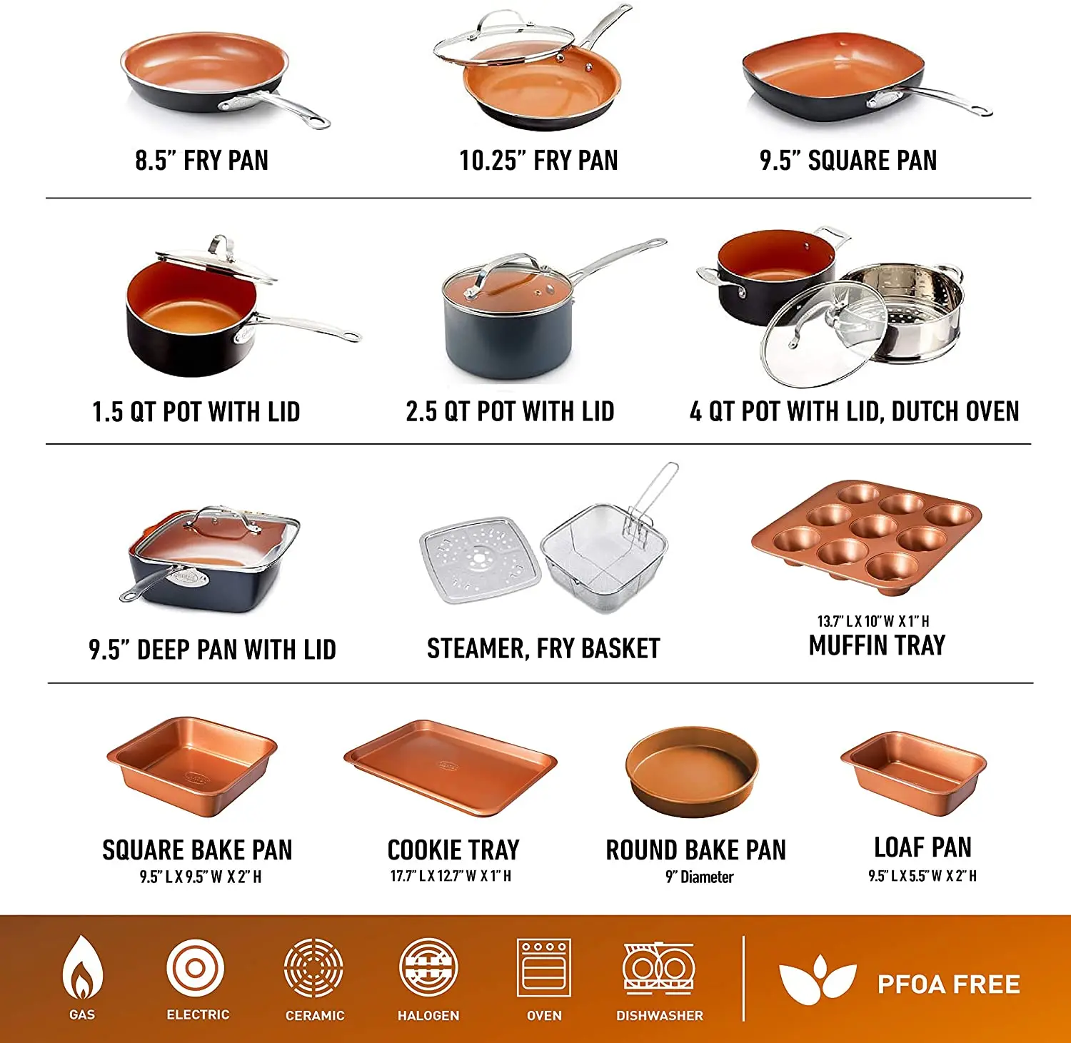 Amazon Same Paragraph Hot Sale Customization 13Pcs Saucepan Cook Ware Kitchen Non Stick Cookware Set