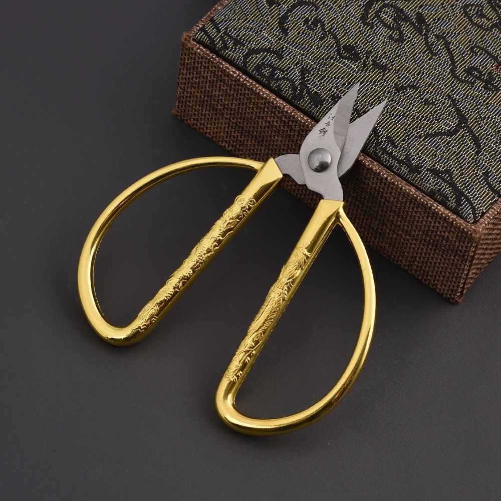 Профессиональные ножницы для кутикулы, золотые ножницы для ногтей из нержавеющей стали