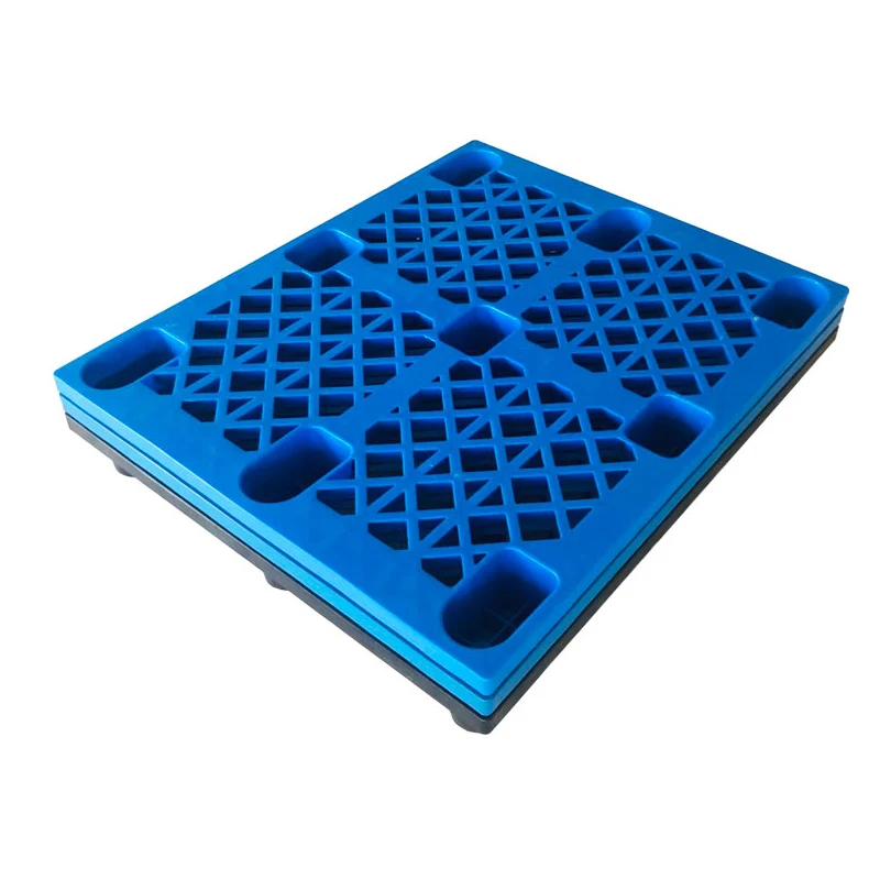 Сверхмощный пластиковый плоский девятифутовый HDPE синий поддон для складского хранения логистика стальной