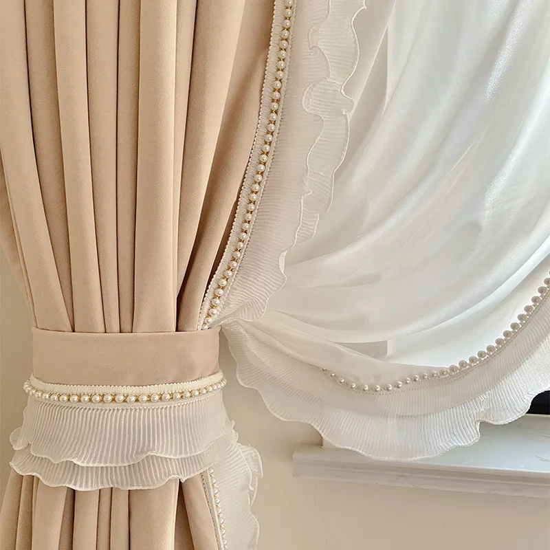 Hot sale bohemian style living room curtains fashion luxury window curtains living room stitching blackout curtains