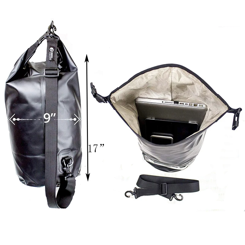 15L Tarpaulin Waterproof Dry Bag for Electronic Device Signal Blocking Anti-Tracking EMP CME Dry Shield Faraday Tote