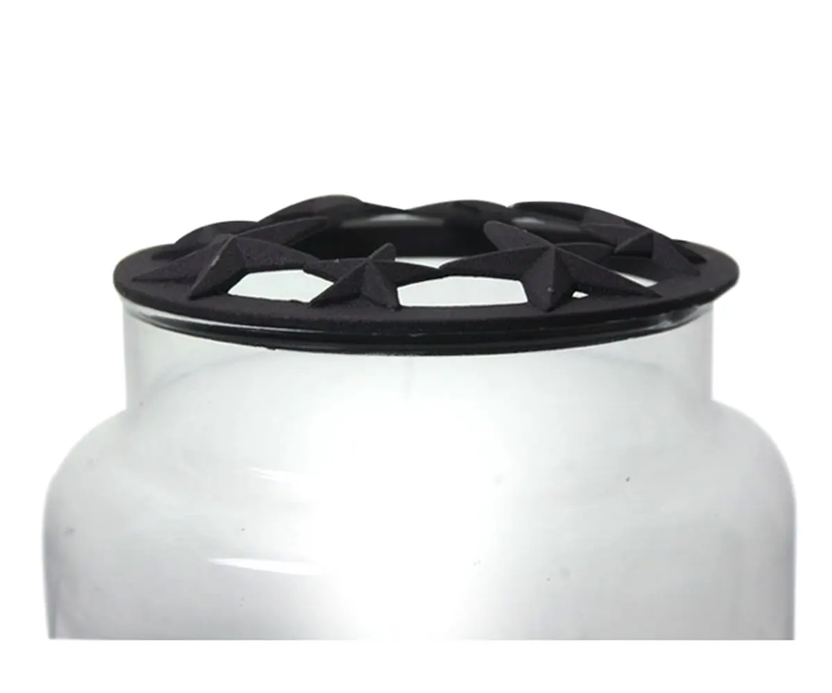 Wholesale luxury scented soy wax candles in glass jar with Jar candle topper illuma lid rose gold candle accessory tool set