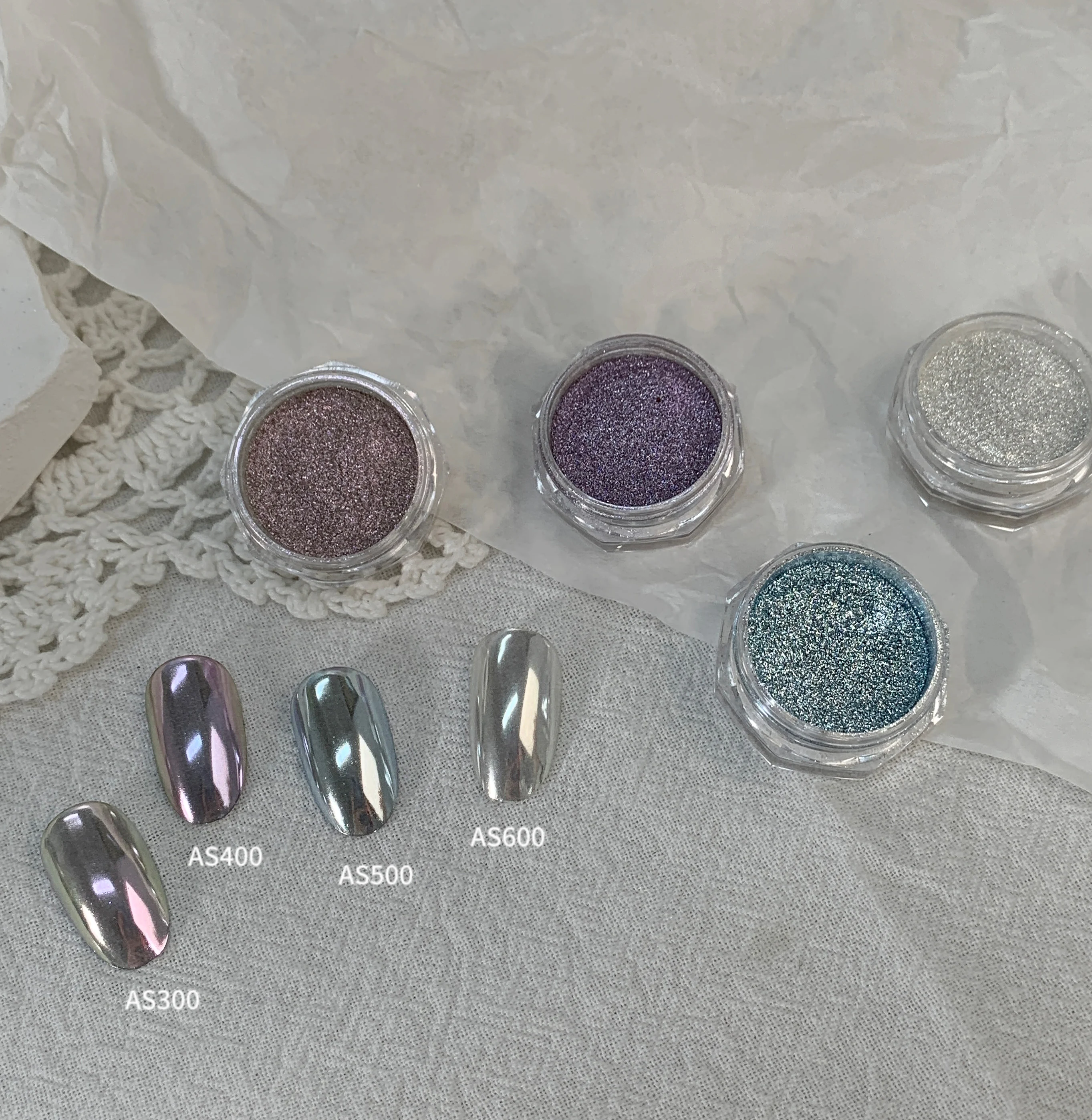 Модная металлическая пигментная банка для ногтей