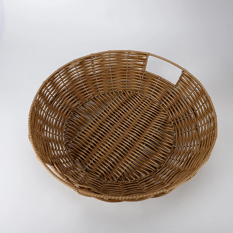 Customized Large Rectangle Shelf Office Under Bed PP Plastic Rattan Bamboo Willow Wicker Storage Laundry Baskets