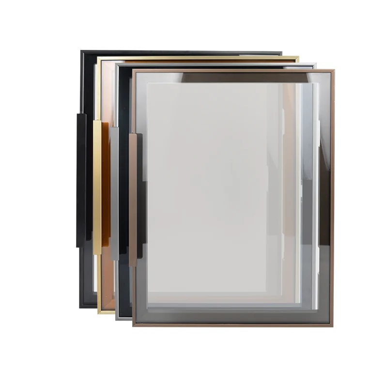 Aluminum wardrobe glass door kitchen cabinet aluminum frame glass door