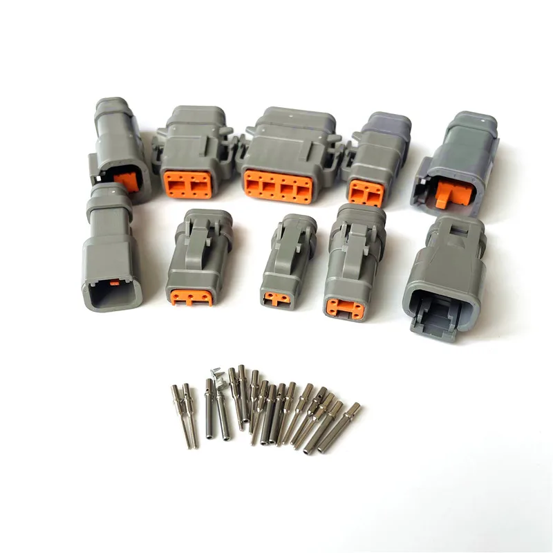 8 Pin Deutsch DTM male female Auto Waterproof Wire Connector Grey Socket Plug DTM06-8S-E007 DTM06-6S DTM04-6P ATM06-6S ATM04-6P