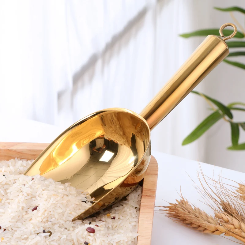 Кухня Бар партия из нержавеющей стали контейнер для пищевых продуктов муки кофе в зернах Совок бар сухого