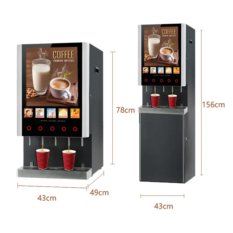 3 Hot Flavors Instant Commercial Use Milk Tea Vending Machine