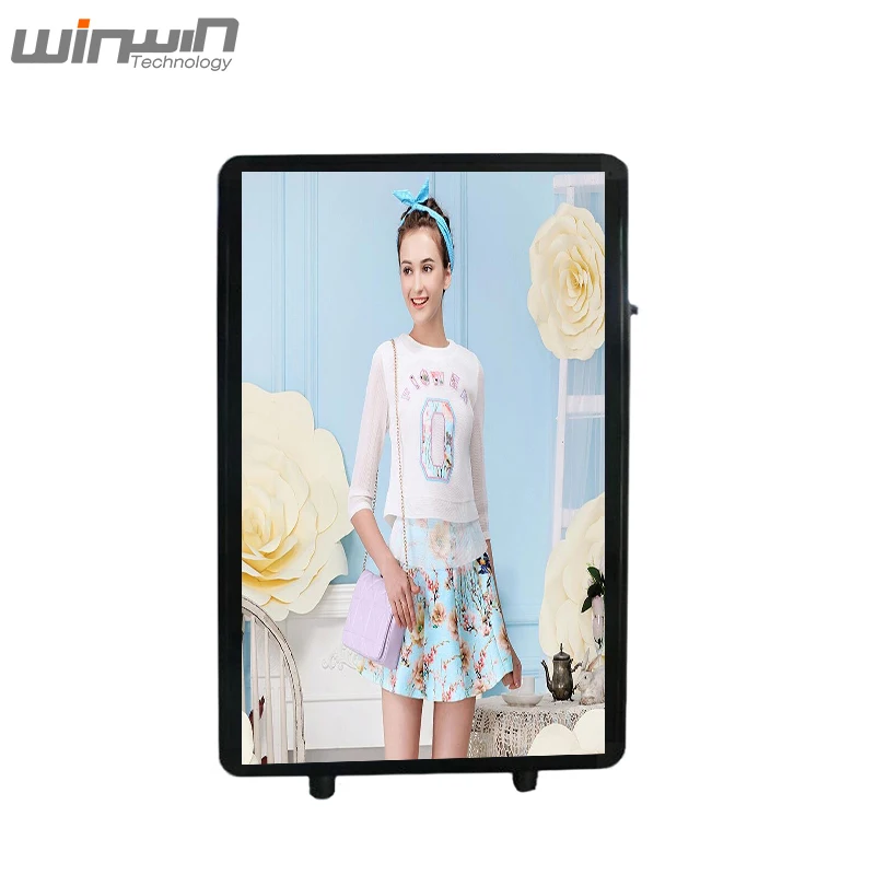 Human Walking Mobile Digital Poster Light Portable LCD Backpack Billboard