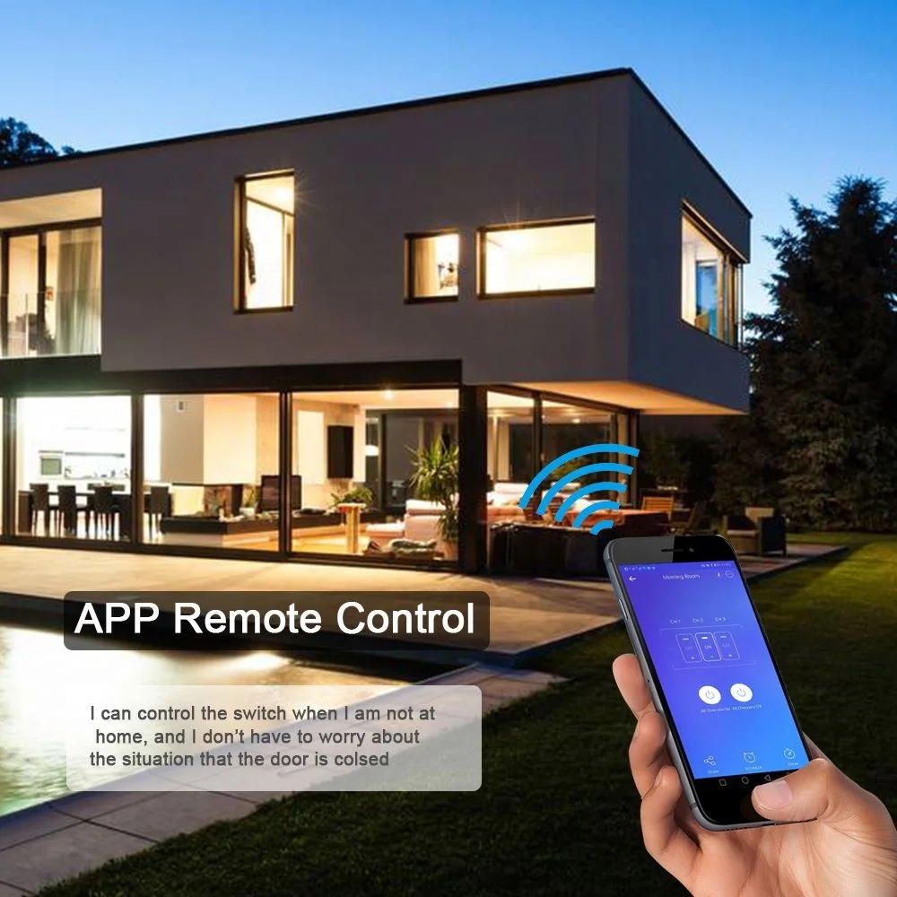 Умный домашний электрический источник питания Tuya Iot Wi-Fi переключатель света с мобильным приложением голосовым дистанционным управлением Amazon Alexa