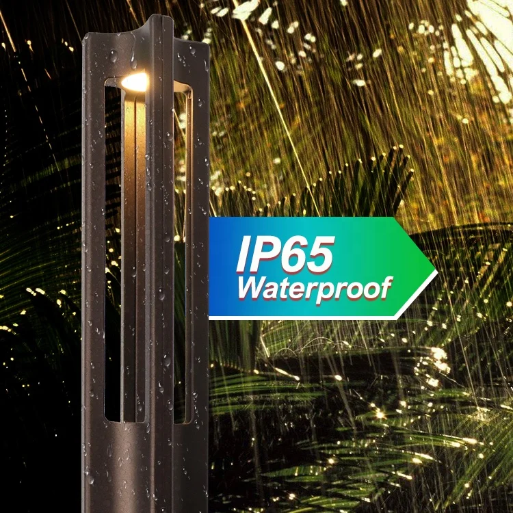 Easy To Install Modern Villa Outdoor Ground Stake Installation Led Courtyard Waterproof Lawn Landscape Pillar Bollard Light