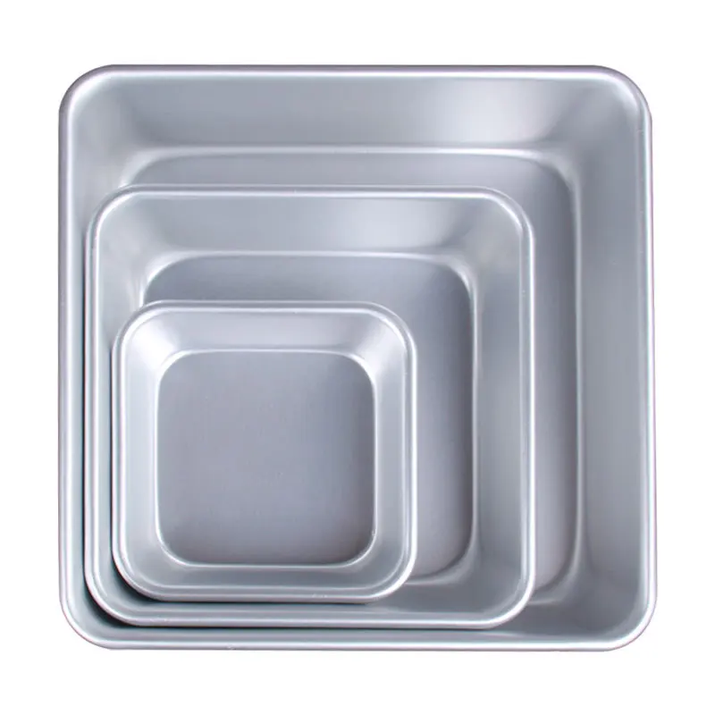 4-8 Inch Aluminum Anodized Square Cake and Brownie Baking Pan