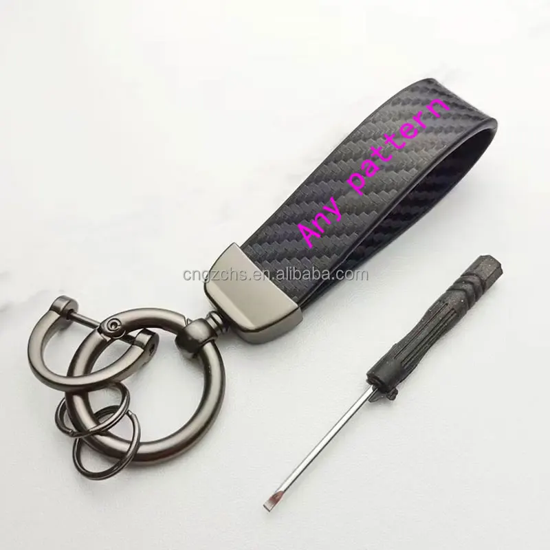 OEM PU suede Leather Car KeyChains For Women Man Fashion Key Accessory Keyrings Gifts Carbon Fiber Car Ring Car Backpack Pendant
