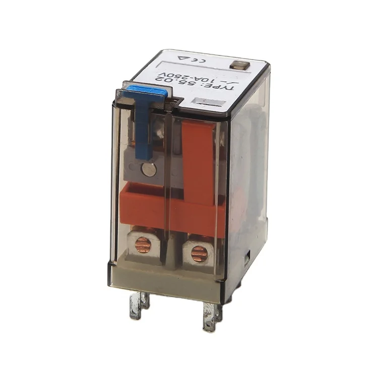 QIANJI 55.02 14-Pin General Purpose Relay Coil 4-Co 4-PDT Electromagnetic Relay with DC 24V 14-Pin General Purpose Relay