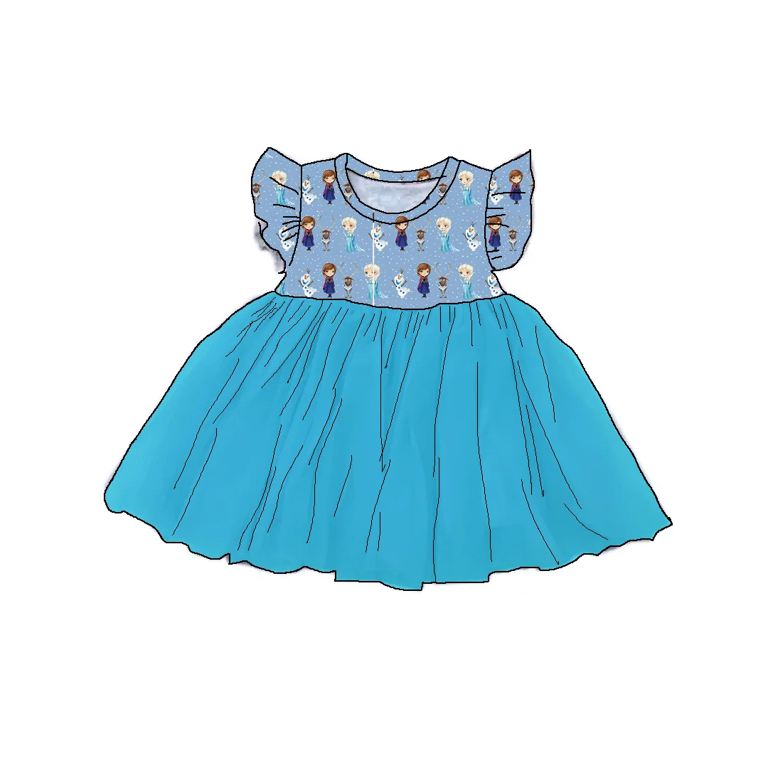 Soft Breathable Bamboo Fabric Custom love heart Patterns Newborn Baby Girl Maxi Dress with Long Sleeves bow Design