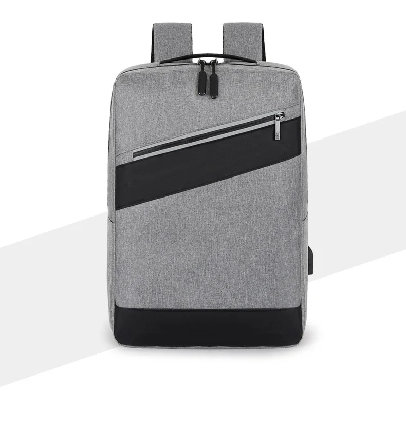 Three Sets of Polyester Backpack Business Laptop Bags Travel Backpack The Same Usb Simple Large Capacity Outdoor Men and Women