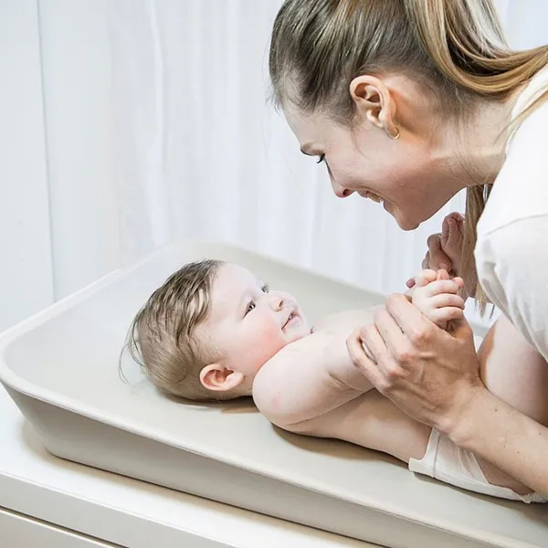 Baby Infant Comfortable Soft Foam Changing Pad and Floor Play Mat with Safety Restraint Belt