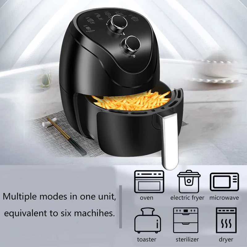 Manual Control  No Oil 6.0L Air Fryers  Mechanic Timer Wholesale Electric Digital Air Fryer pressure cooker