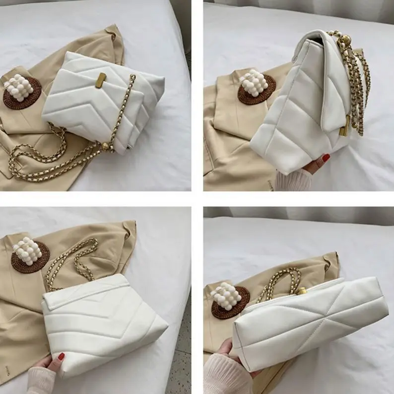 Casual Large Shopping Totes Bags Fashion Designer Pure Color Underarm Bag Luxury Ladies Thread Armpit Packs Crossbody Handbags