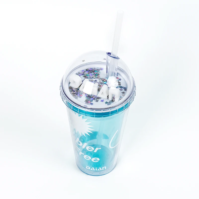 2022 Summer Amazon Hot 12oz 16oz Coffee Mug Double Wall Plastic Cups Kids Tumbler with Straw Lid