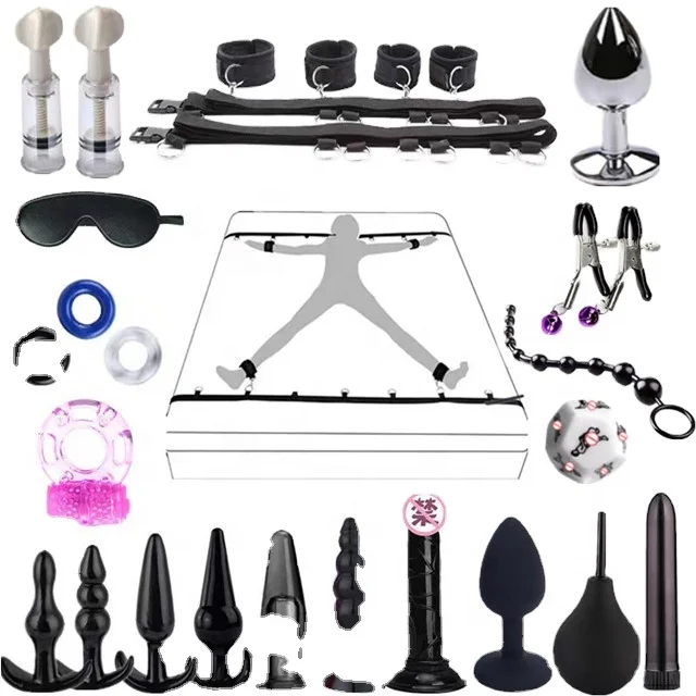 22 piece set slave bundled with bdsm couple flirting set anal consolation adult fetish bondage kit sex shop