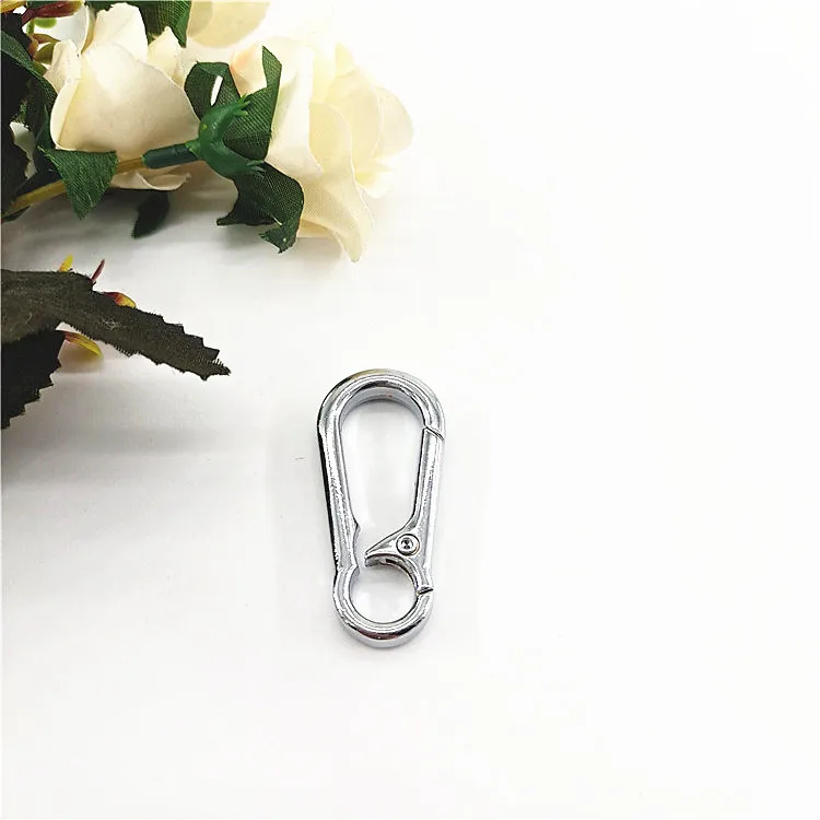 
Manufacturers supply zinc alloy spring ring mountaineering buckle outdoor travel bag hook polished waist hanging key chain hook 
