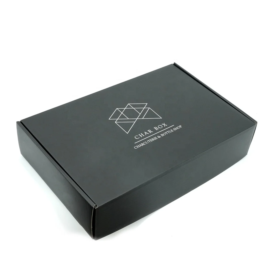 Factory Supply Free sample custom black color hardboard paper custom shipping corrugated subscription boxes for business