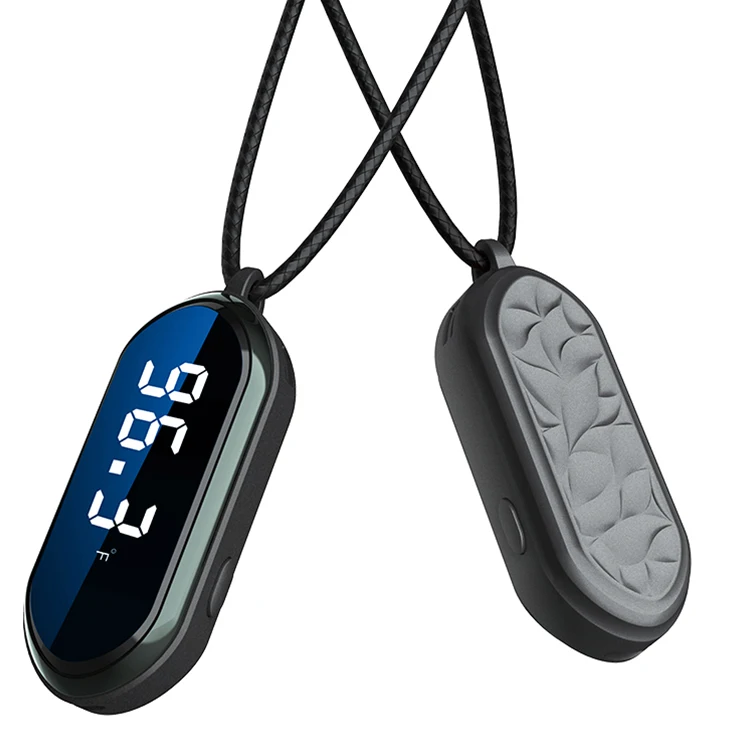 
2021 neweset OEM temperature humidity test mini negative ion wearable necklace small anion air purifier 