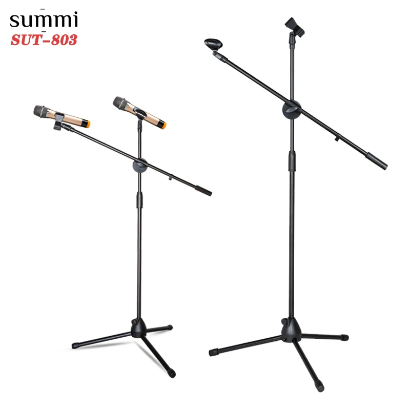 SUT-803 Professional Basics Adjustable Floor Height Microphone Stand with Tripod Base