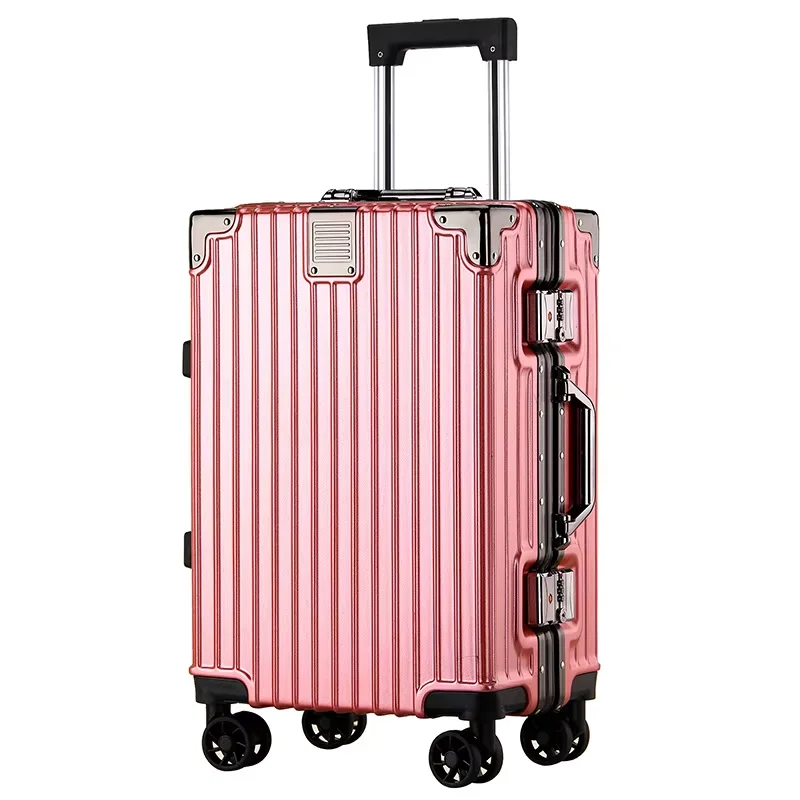Wholesale unisex stylish and portable Boarding Luggage sturdy durable  universal wheel suitcases