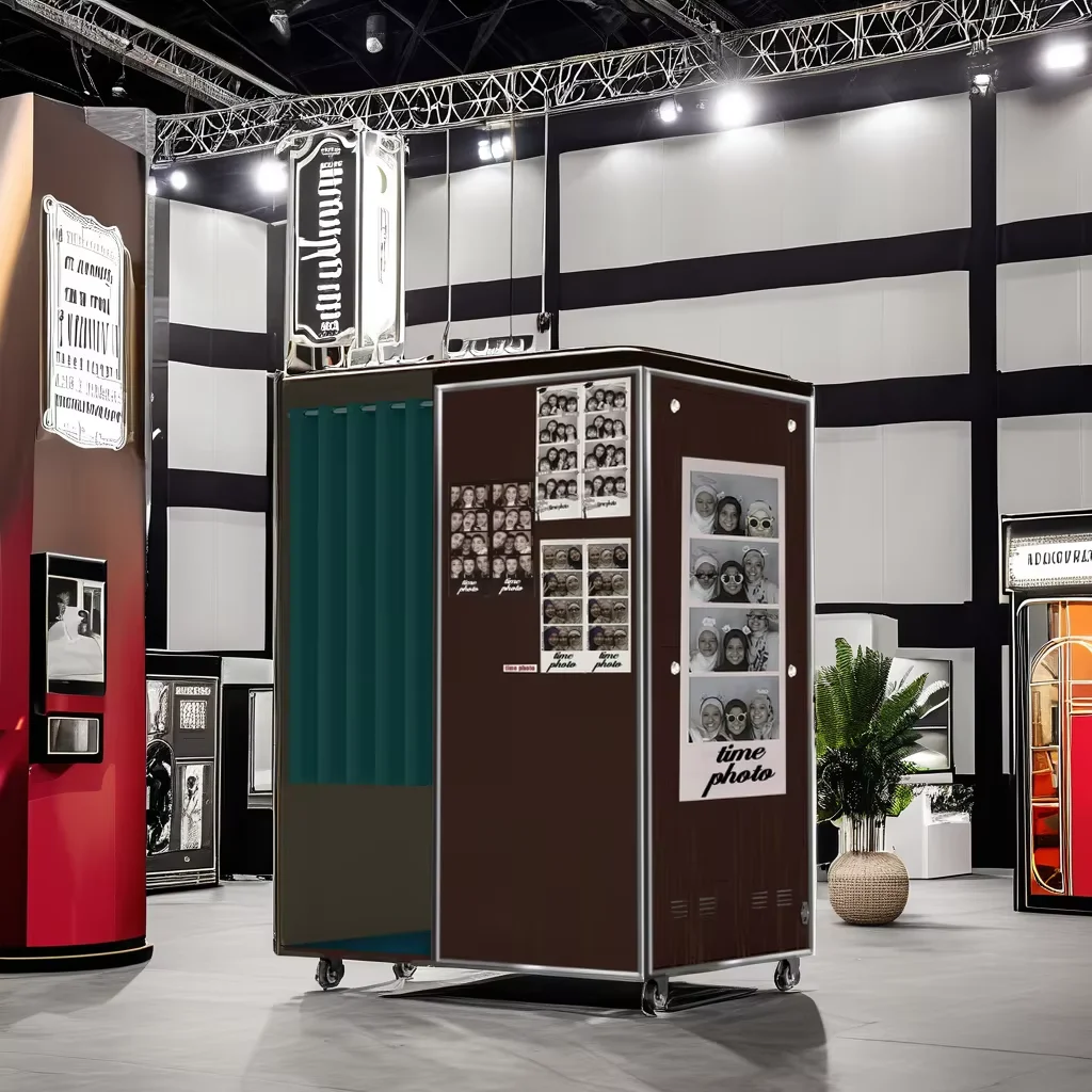 Factory Direct Good Price Coin Operated Automatic Passport ID Photo Booth with LED Enclosure