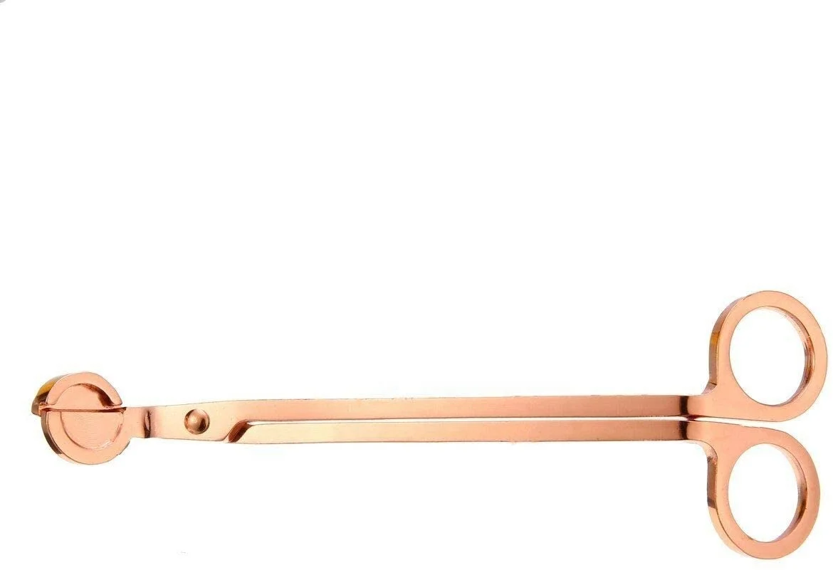 Rose Gold Candle Wick Trimmer, Polished Stainless Steel Wick Clipper Cutter, Scissors