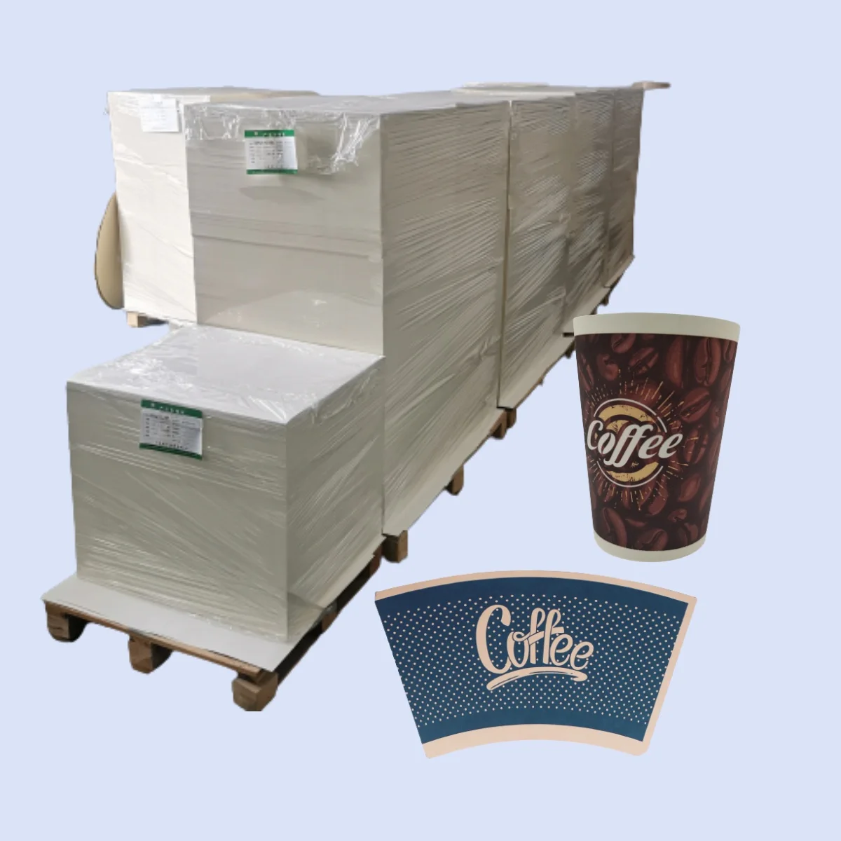 Pe Coated Paper Board In Roll Material Raw For Customized Paper Cup Sheet