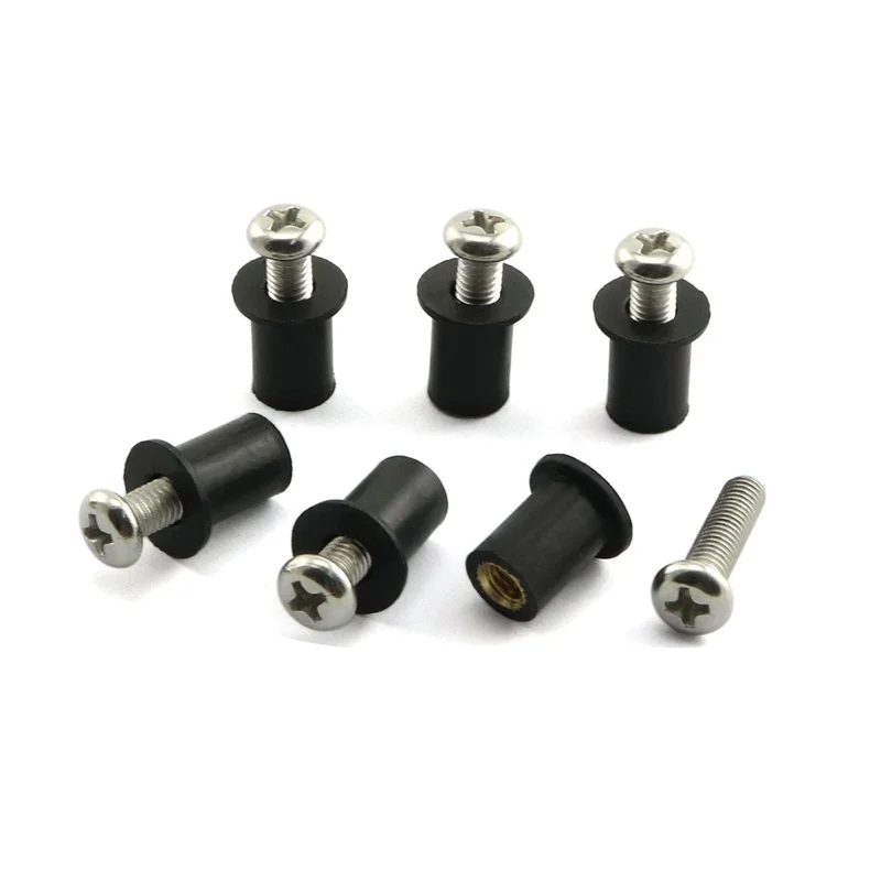 Water Proof EPDM Rubber Rivet nut Brass Insert  M4 M5 M6 M8 M10 Rubber Expansion Well Rivet Nut