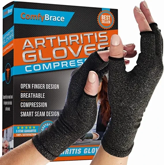 Hot Selling half finger Compression  Arthritis Gloves for pain relief and mild compression reducing swelling