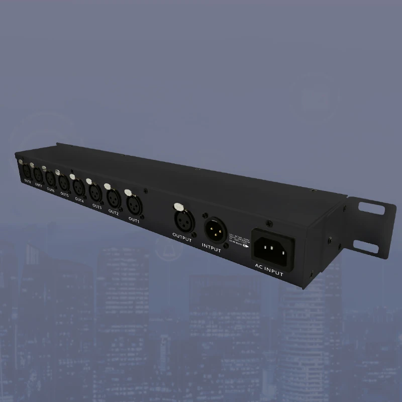BC-818 8 Ways Rdm Splitter Dmx 512 Signal Amplifier Ac85-265V 8ch Dmx Splitter