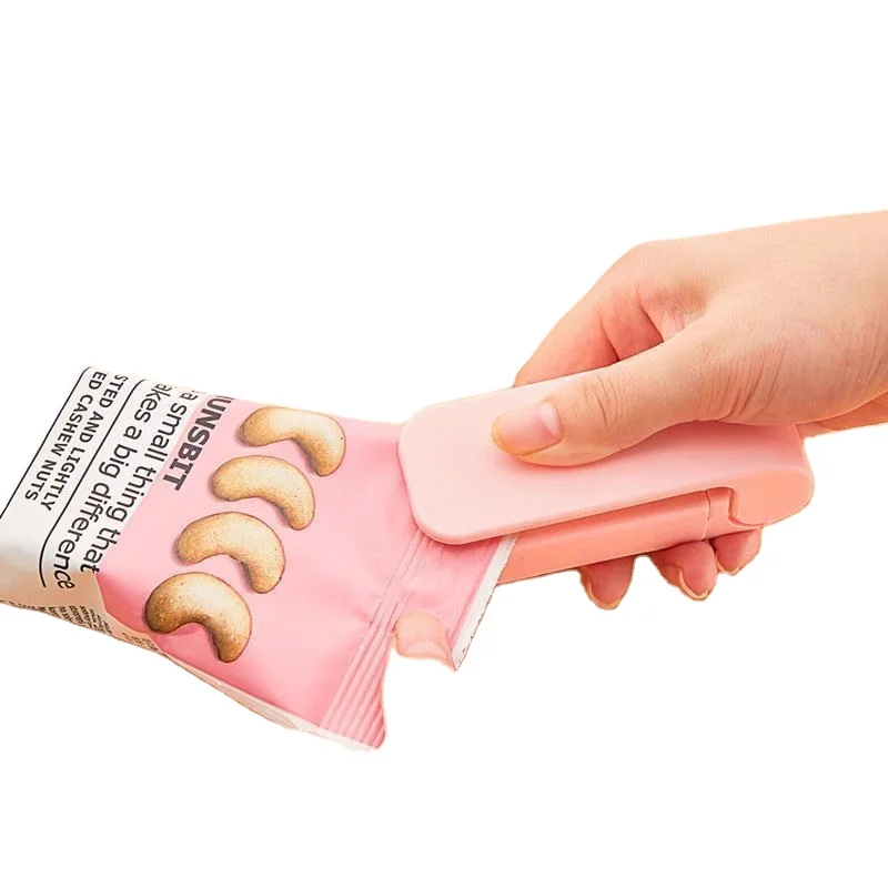 Portable Mini Sealer Home Heat Bag Plastic Food Snacks Bag Sealing Machine Food Packaging Kitchen Storage Bag Clips Wholesale