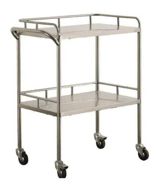 Медицинская Тележка из нержавеющей стали, тележка для транспортировки пищевых продуктов для больницы T401