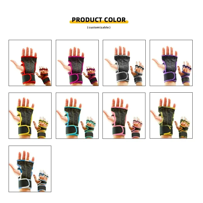MKAS New Fashion Sport Workout Fitness Glove Anti-Slip High Qualitygymnastic Hand Grips With Wrist Support Fitness Gloves