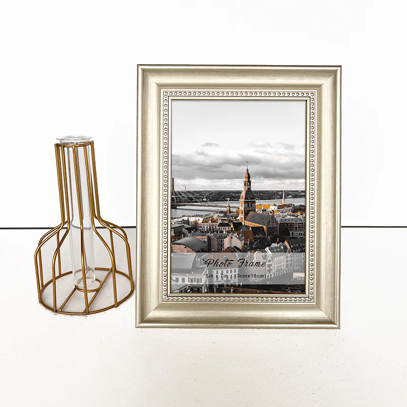 Custom Family PS Plastic Tabletop Display Picture Photo Frame With Easel