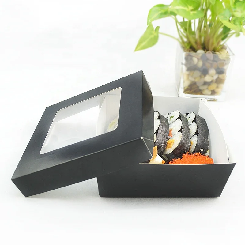 Hot Sale High Quality Custom Square Foldable Sushi Cake Bakery Pastry Food Packaging Box Cheese Board Set