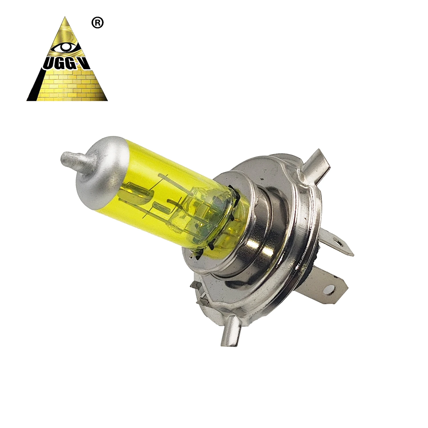 UGGV High Quality Auto Halogen Bulb H4 12V 55W Yellow Color with CE for Light Application Available in 60W and 100W Wattage