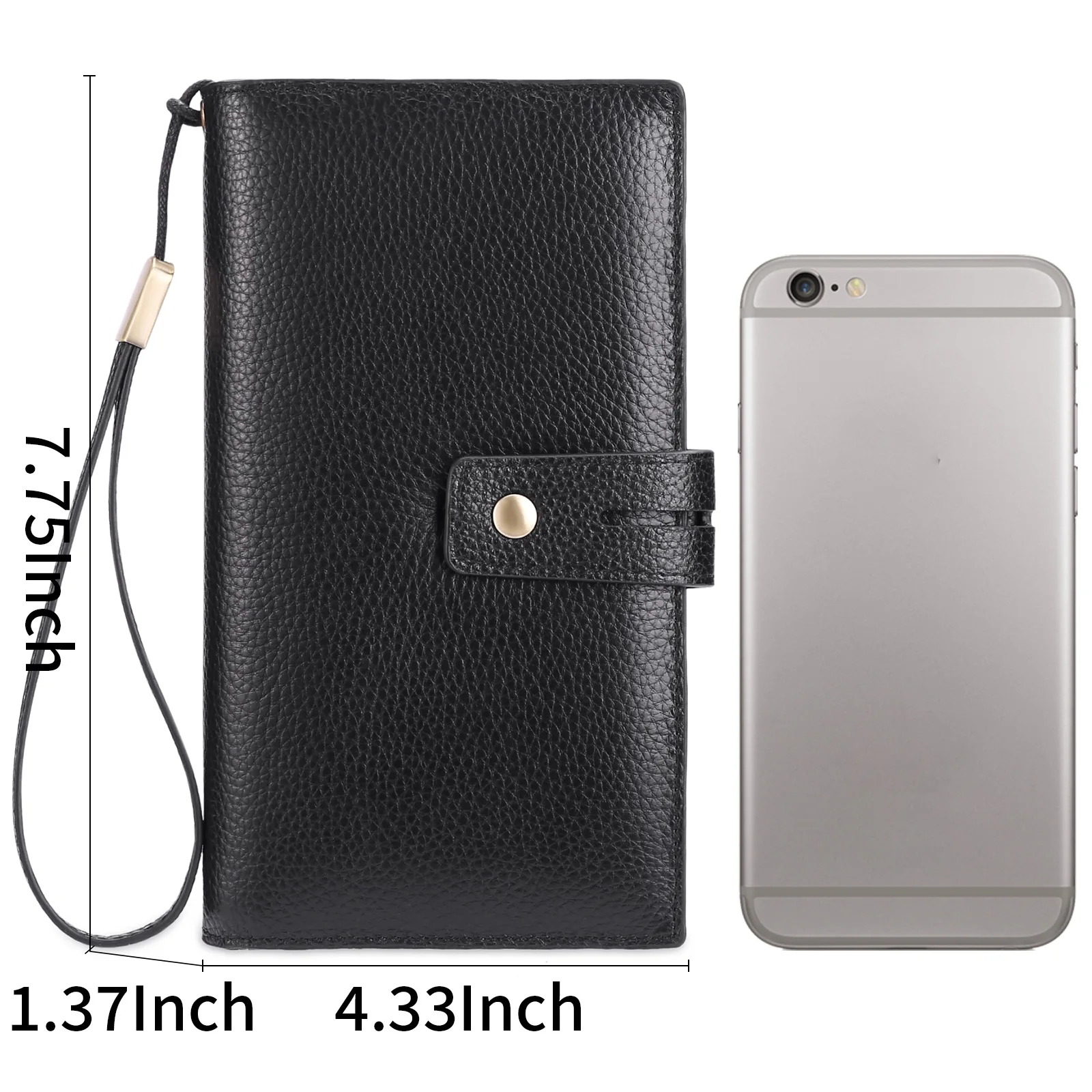 Latest Vintage Ladies Wallet RFID Blocking Leather Purse with Zipper Closure Button Fold Styles Lining Coin Long purse Women